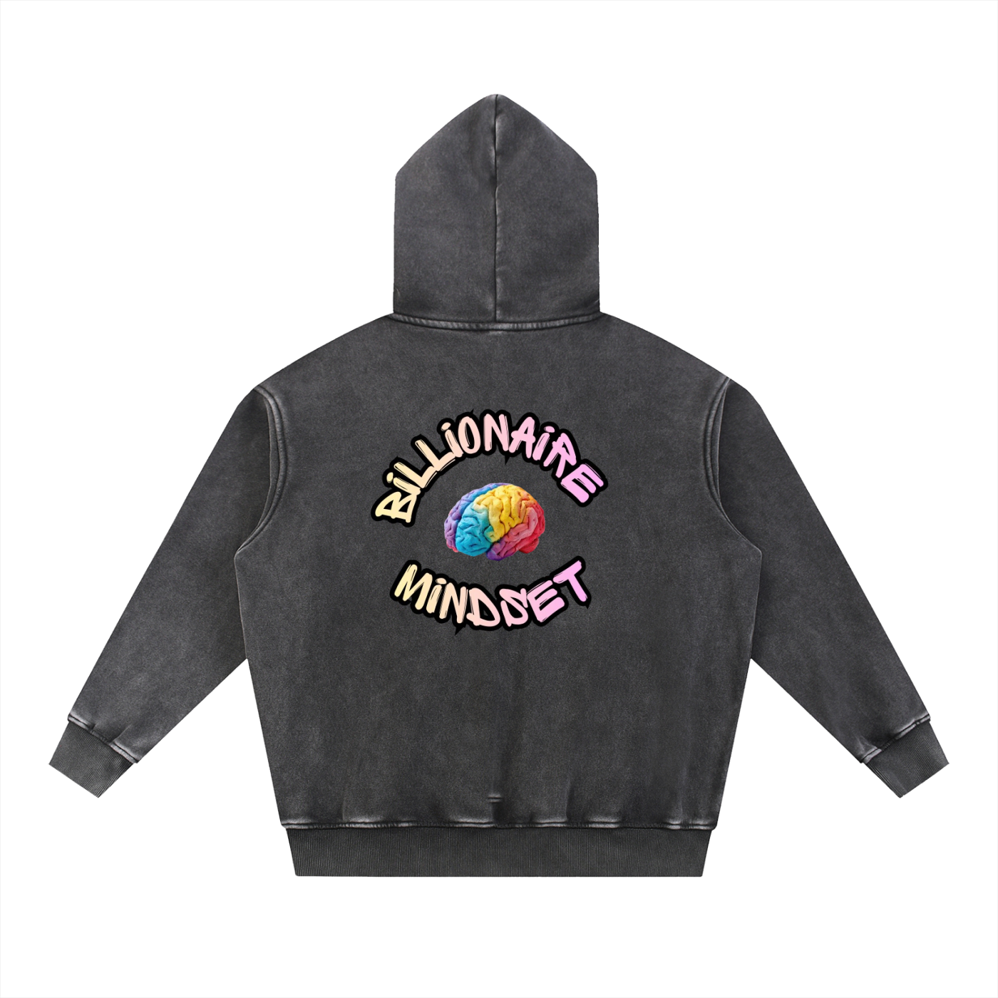 Snow Wash Oversize Circle Hoodie