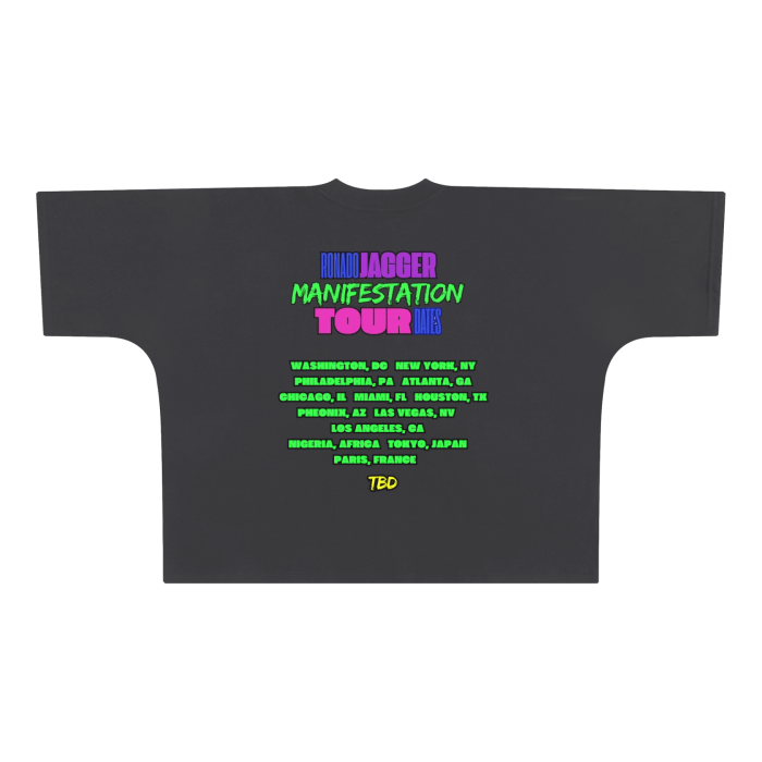 Ronado Jagger Manifestation Tour Oversize Boxy Tee
