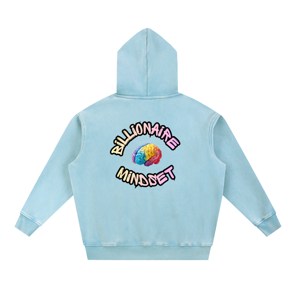 Snow Wash Oversize Circle Hoodie