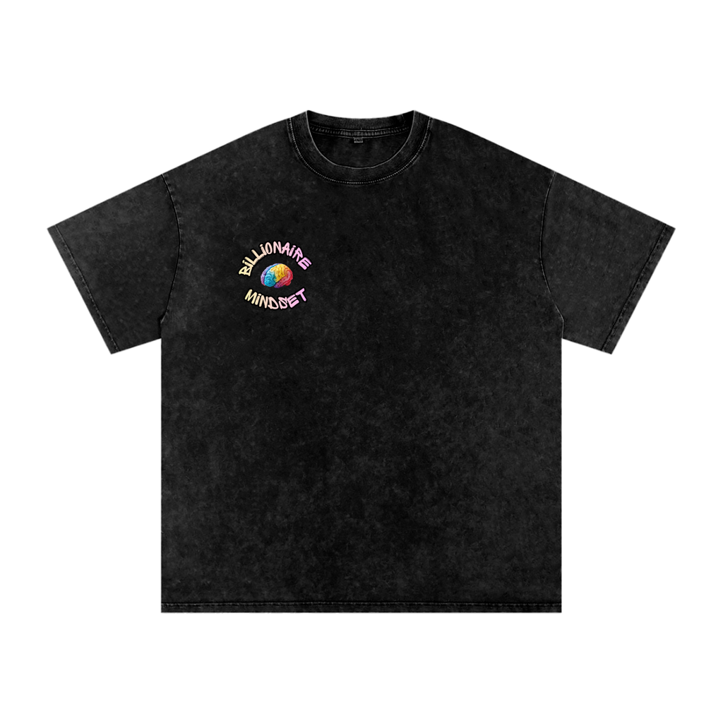 Snow Washed Oversized Cotton T-Shirt