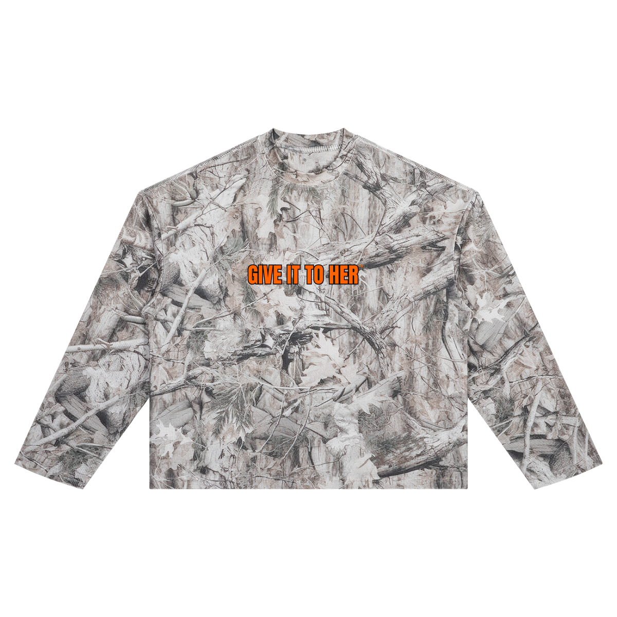 "Give It To Her" Tree Camo Waffle T-Shirt