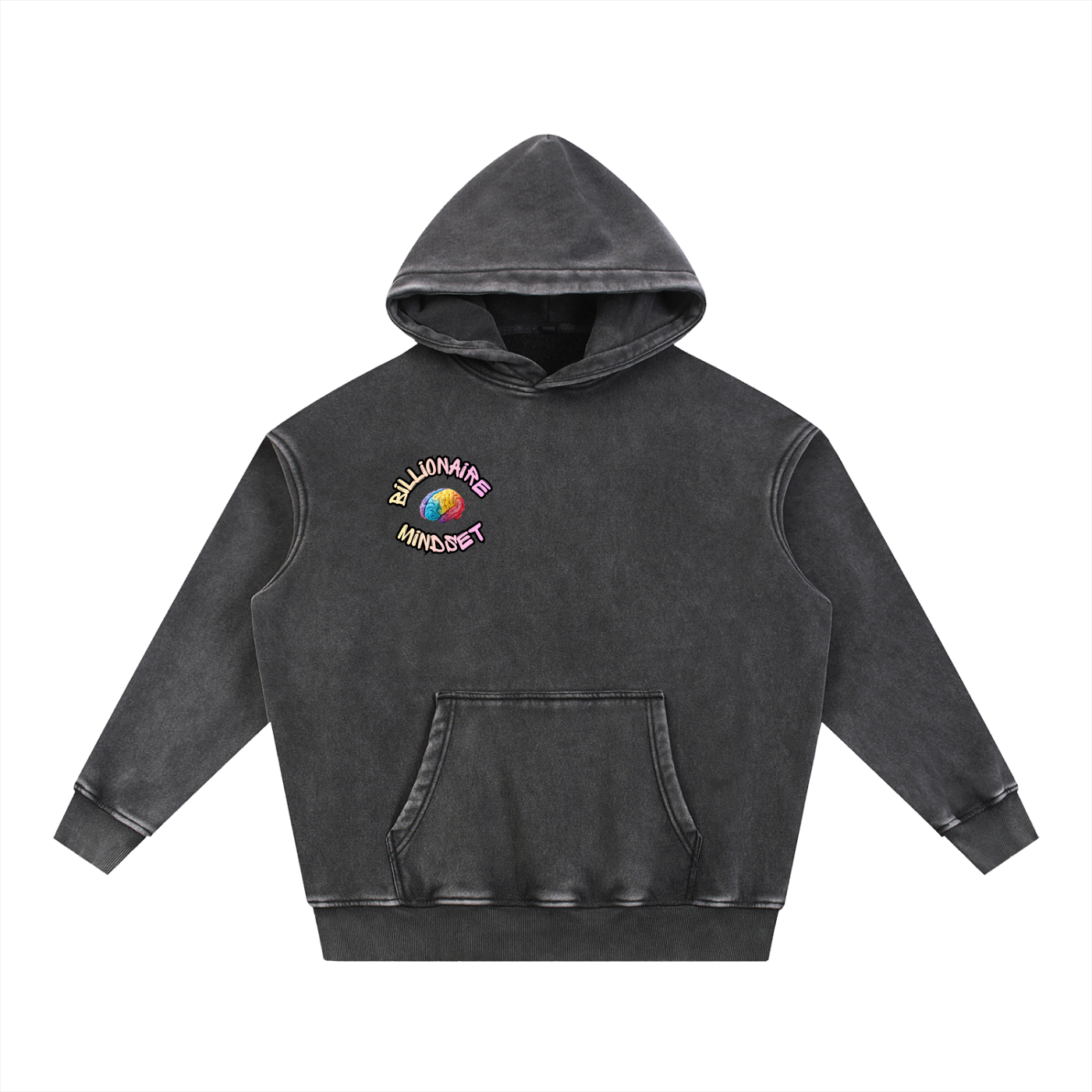 Snow Wash Oversize Circle Hoodie