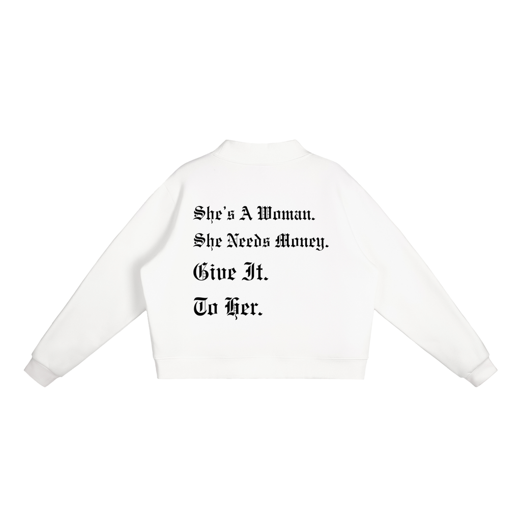 "Give It To Her" Mock-Neck Crew Sweatshirt
