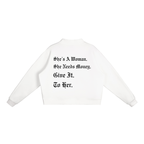 "Give It To Her" Mock-Neck Crew Sweatshirt